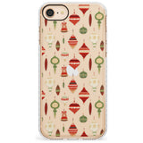 Christmas Baubles Pattern Impact Phone Case for iPhone SE 8 7 Plus