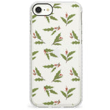 Christmas Holly Pattern Impact Phone Case for iPhone SE 8 7 Plus