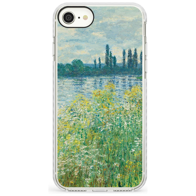 Banks of the Seine by Claude Monet Slim TPU Phone Case for iPhone SE 8 7 Plus