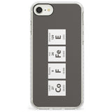 Coffee Element (Grey) Impact Phone Case for iPhone SE 8 7 Plus