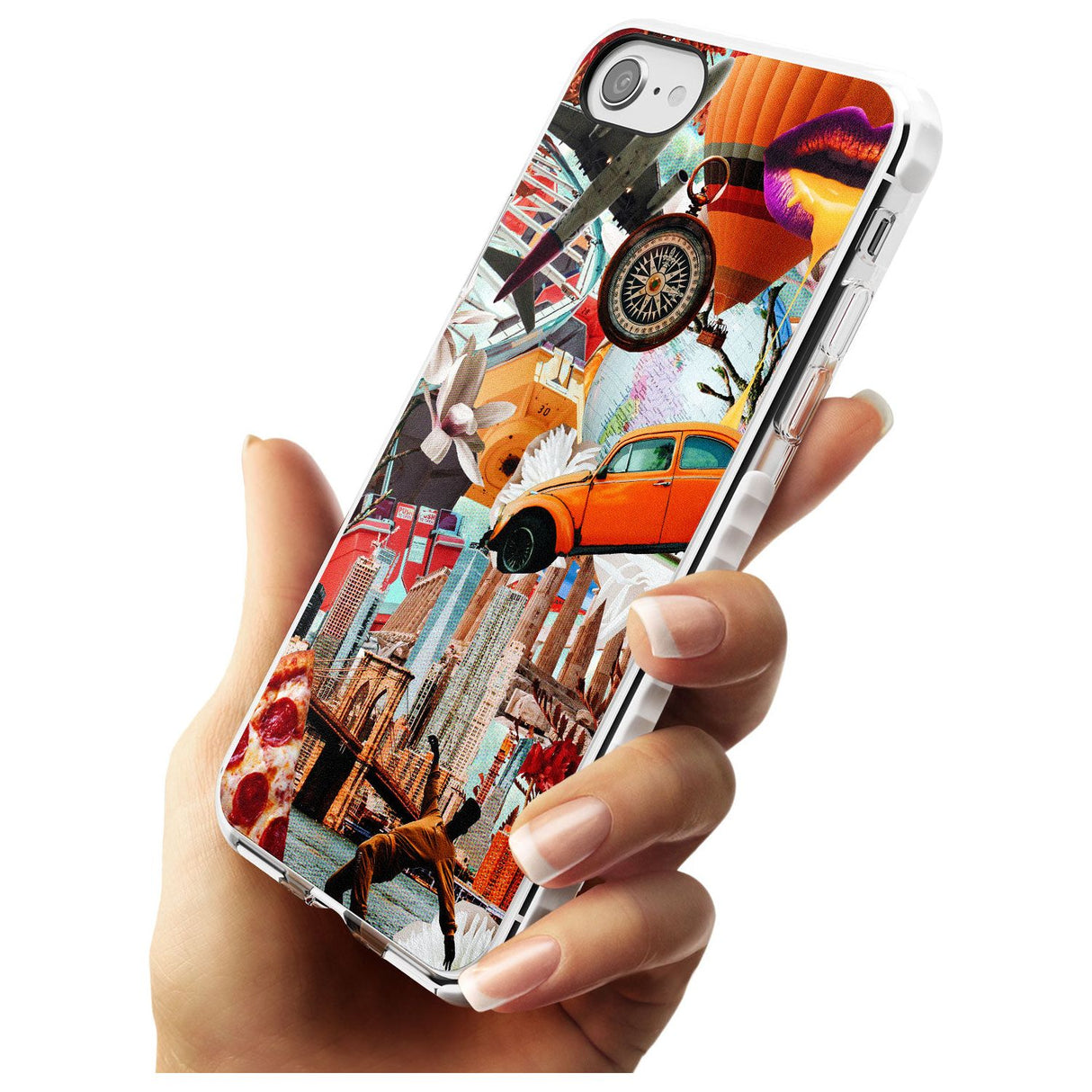 Vintage Collage: New York Mix Impact Phone Case for iPhone SE 8 7 Plus