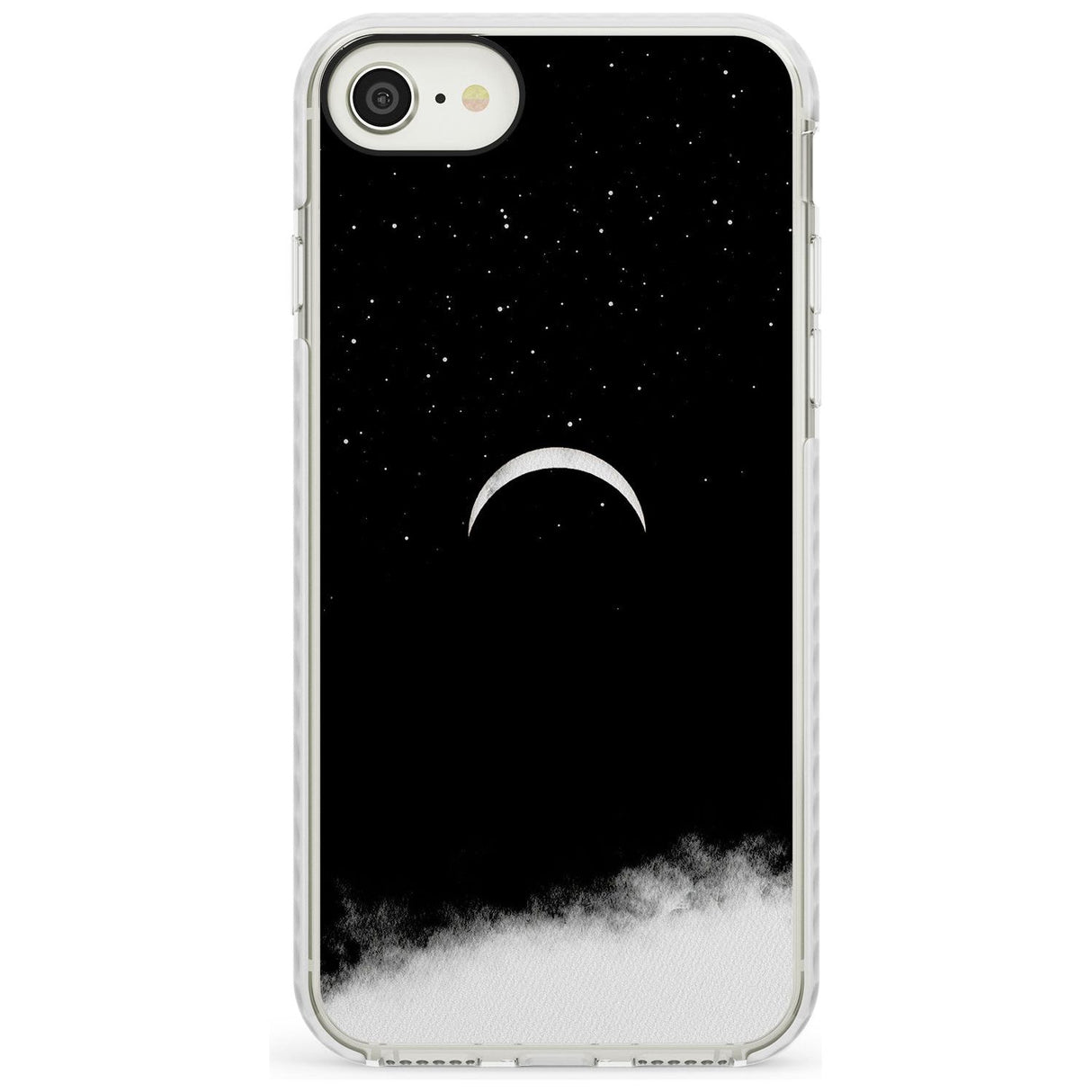 Upside Down Crescent Moon Impact Phone Case for iPhone SE 8 7 Plus