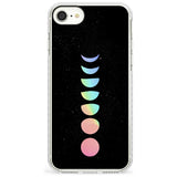 Pastel Moon Phases Slim TPU Phone Case for iPhone SE 8 7 Plus