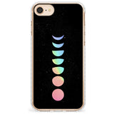 Pastel Moon Phases Slim TPU Phone Case for iPhone SE 8 7 Plus