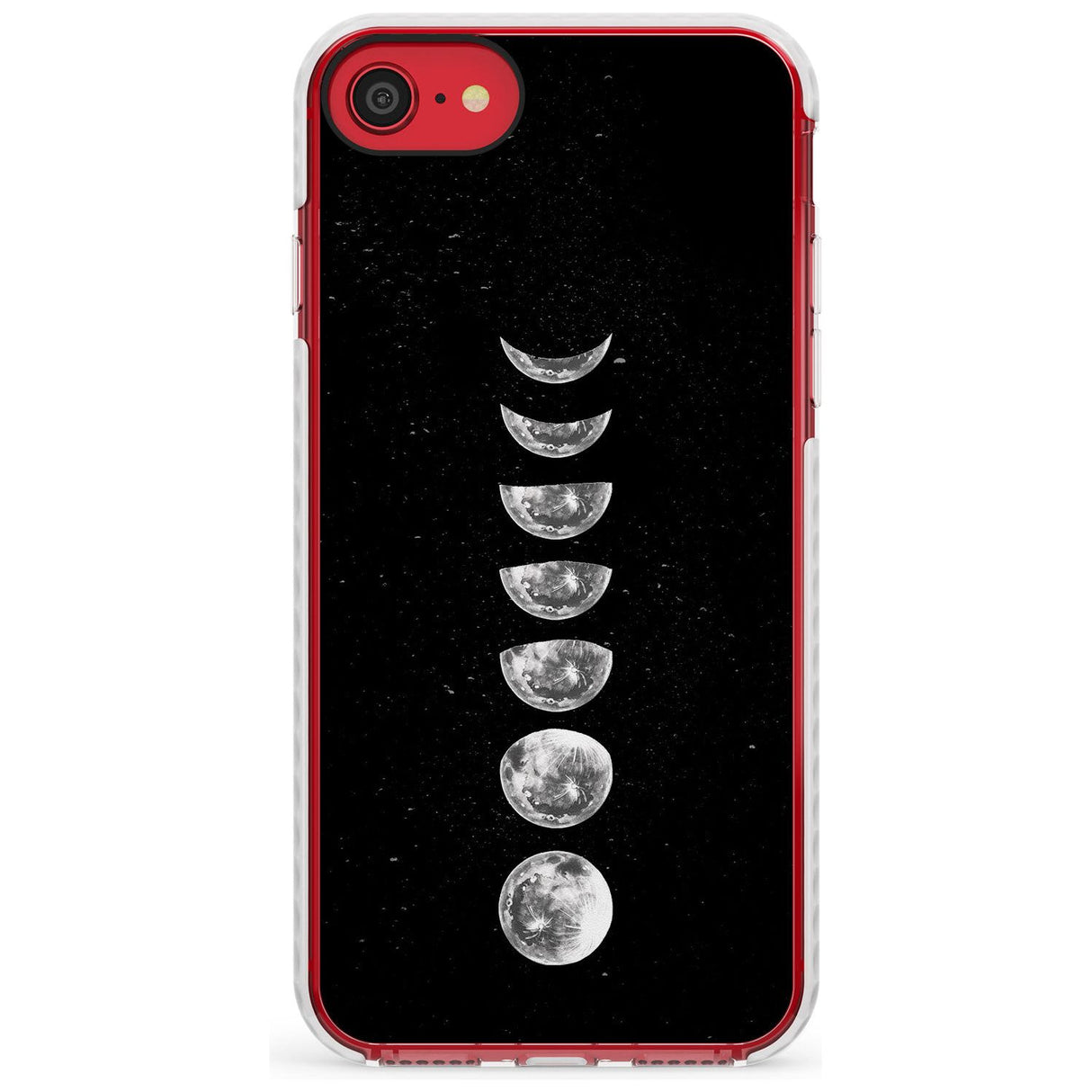 Light Watercolour Moons Slim TPU Phone Case for iPhone SE 8 7 Plus