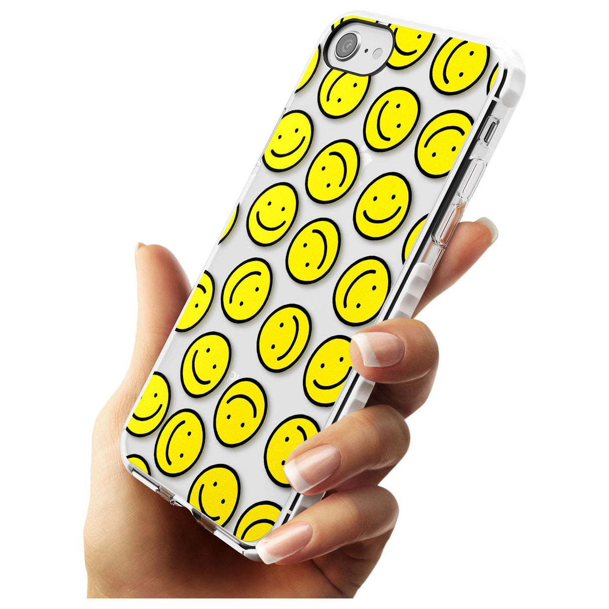 Happy Face Clear Pattern iPhone Case   Phone Case - Case Warehouse