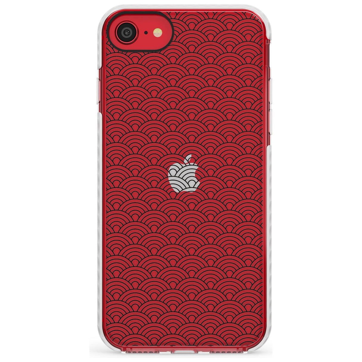 Abstract Lines: Scalloped Pattern Slim TPU Phone Case for iPhone SE 8 7 Plus