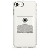 Framed Linework: Rising Sun Slim TPU Phone Case for iPhone SE 8 7 Plus