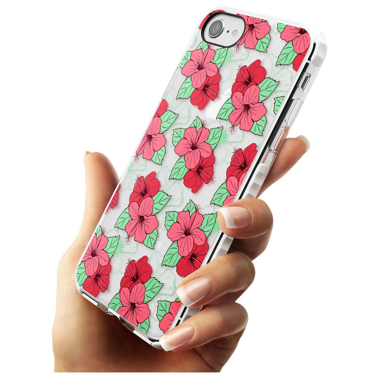 Pink Peony Impact Phone Case for iPhone SE 8 7 Plus