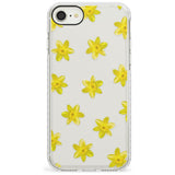 Daffodils Transparent Pattern Impact Phone Case for iPhone SE 8 7 Plus