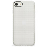 Simplistic Small Grid Designs White (Transparent) Impact Phone Case for iPhone SE 8 7 Plus