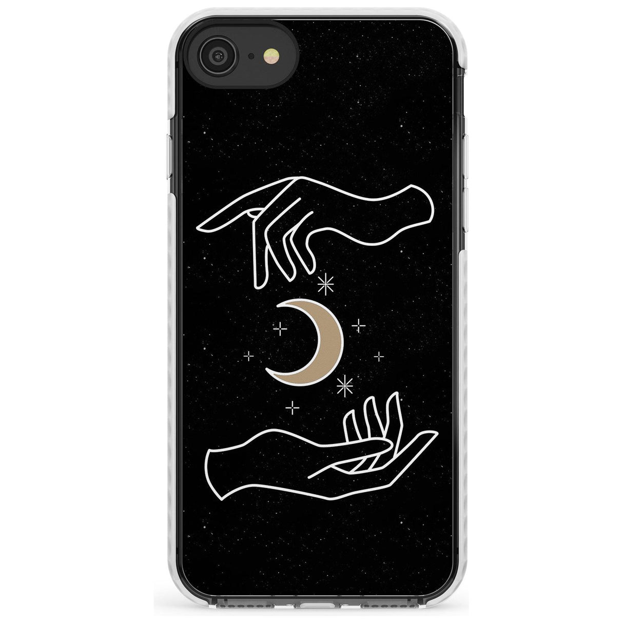 Hands Surrounding Moon Slim TPU Phone Case for iPhone SE 8 7 Plus