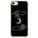 Hands Surrounding Moon Slim TPU Phone Case for iPhone SE 8 7 Plus