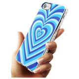 Blue Heart Illusion Impact Phone Case for iPhone SE 8 7 Plus