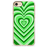 Green Heart Illusion Impact Phone Case for iPhone SE 8 7 Plus