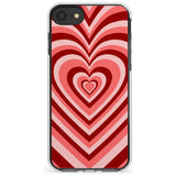 Red Heart Illusion Impact Phone Case for iPhone SE 8 7 Plus