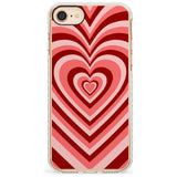 Red Heart Illusion Impact Phone Case for iPhone SE 8 7 Plus