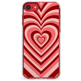 Red Heart Illusion Impact Phone Case for iPhone SE 8 7 Plus