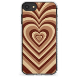 Latte Heart Illusion Impact Phone Case for iPhone SE 8 7 Plus