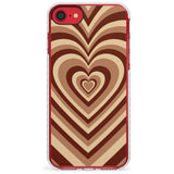 Latte Heart Illusion Impact Phone Case for iPhone SE 8 7 Plus