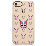 Demon Cat Pattern Impact Phone Case for iPhone SE 8 7 Plus