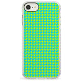 Neon Lime & Turquoise Houndstooth Pattern Impact Phone Case for iPhone SE 8 7 Plus