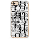 Monochrome Heads Impact Phone Case for iPhone SE 8 7 Plus