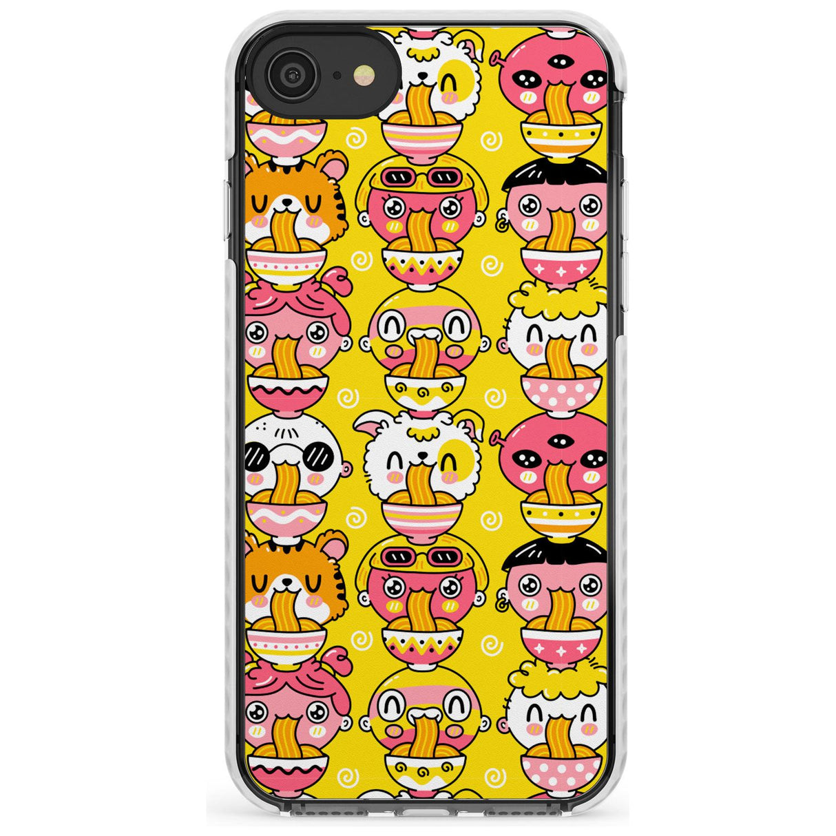 Ramen Noodle Kawaii Pattern Impact Phone Case for iPhone SE 8 7 Plus