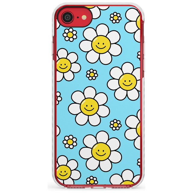 Daisy Faces Kawaii Pattern Impact Phone Case for iPhone SE 8 7 Plus