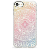 Large Rainbow Mandala Transparent Design Slim TPU Phone Case for iPhone SE 8 7 Plus