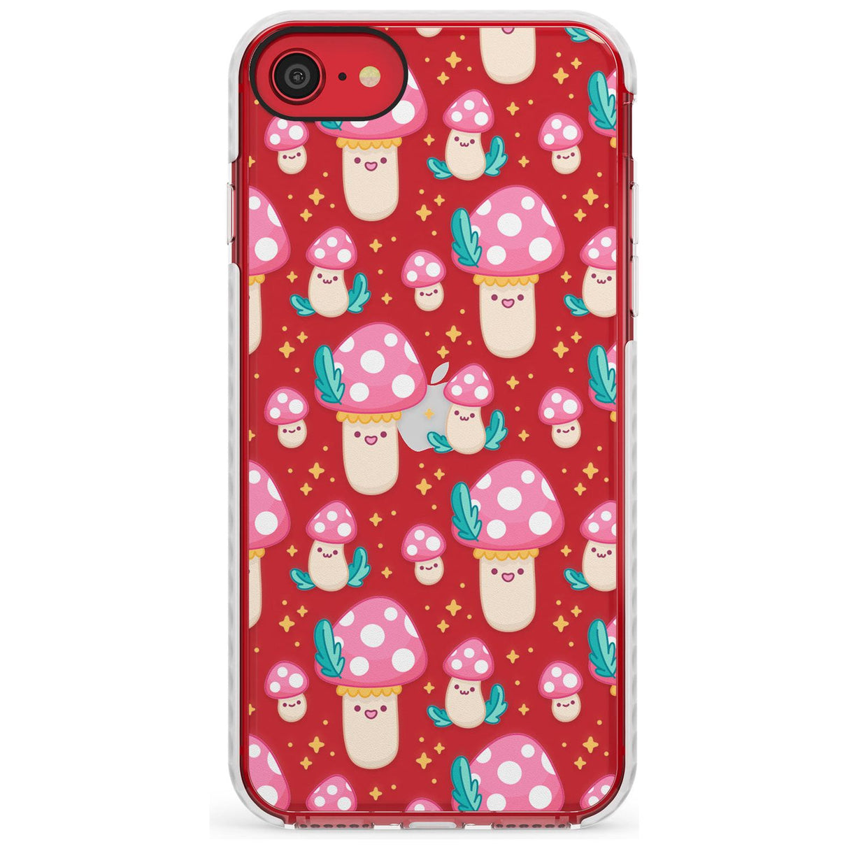 Cute Mushrooms Pattern Impact Phone Case for iPhone SE 8 7 Plus