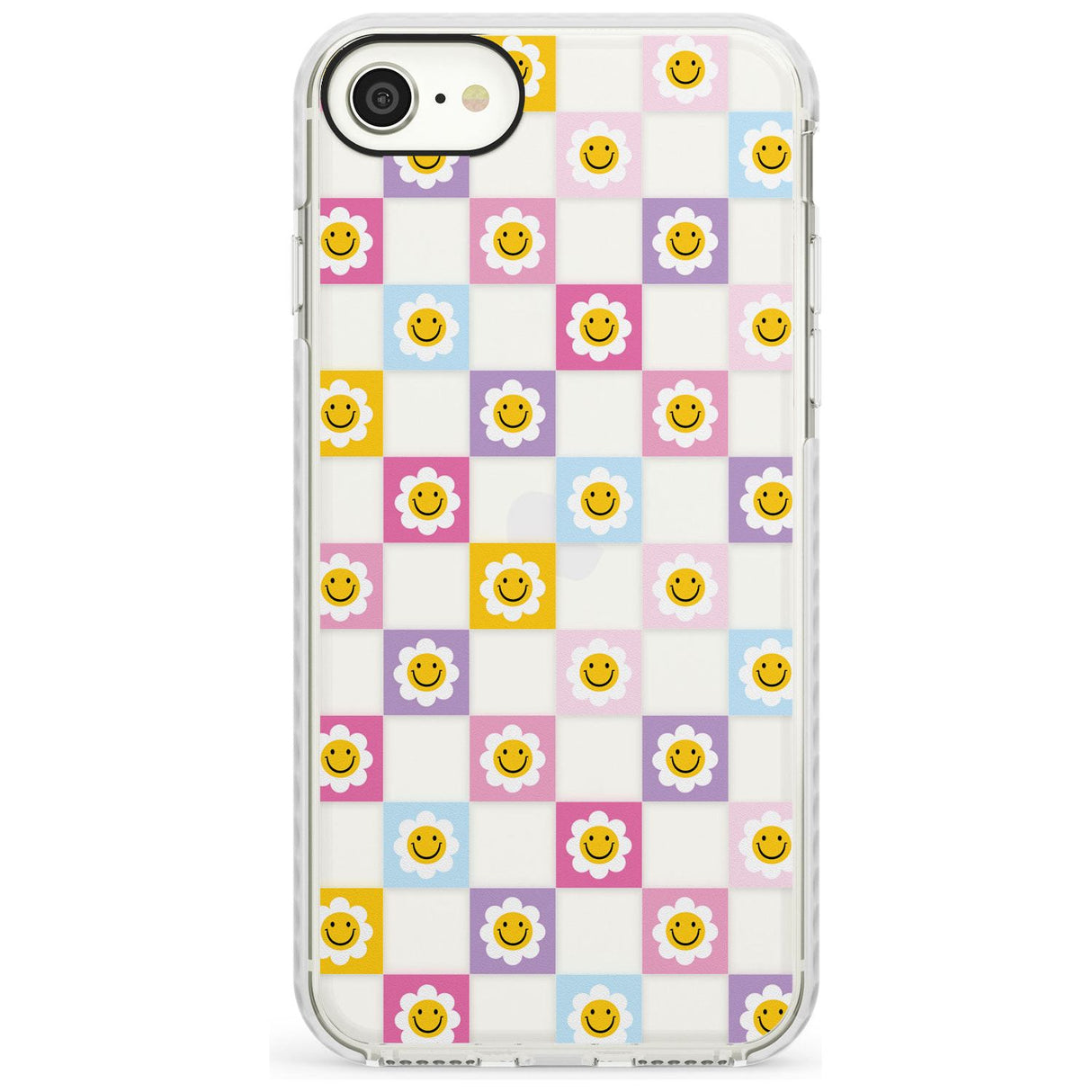 Daisy Squares Pattern Impact Phone Case for iPhone SE 8 7 Plus