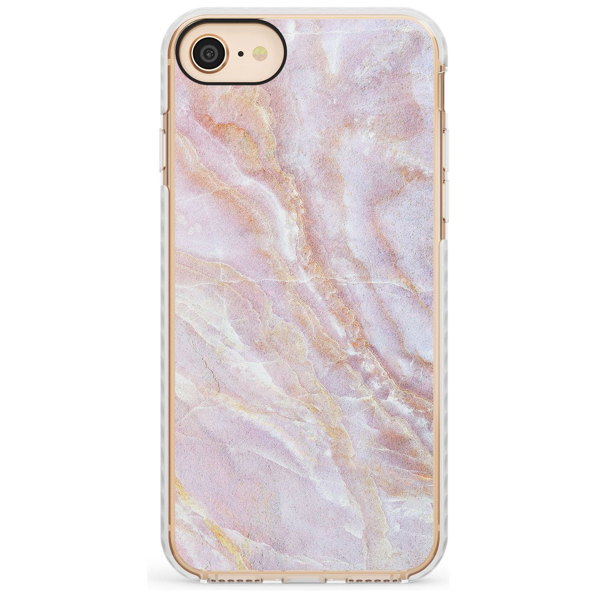 Soft Pink & Yellow Onyx Marble Texture Slim TPU Phone Case for iPhone SE 8 7 Plus