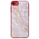 Soft Pink & Yellow Onyx Marble Texture Slim TPU Phone Case for iPhone SE 8 7 Plus