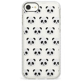 Panda Face Pattern Slim TPU Phone Case for iPhone SE 8 7 Plus