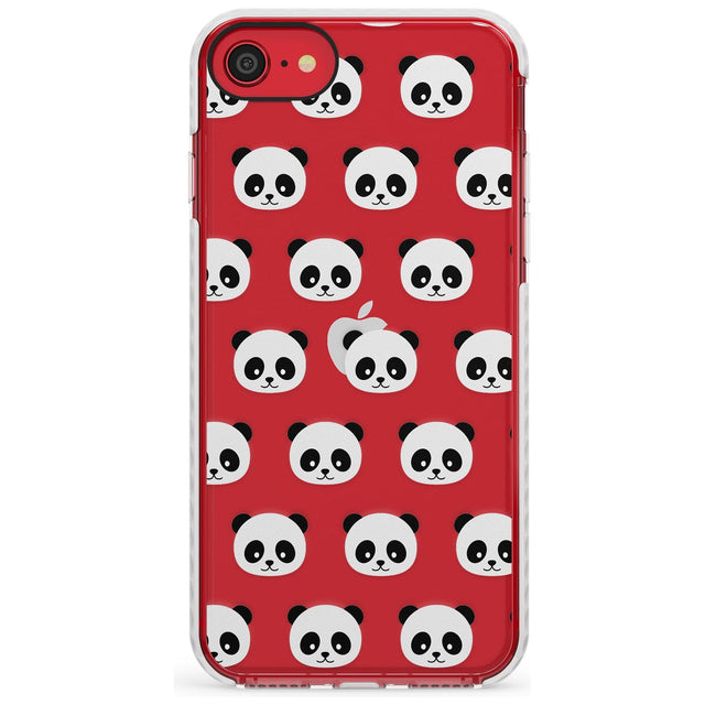 Panda Face Pattern Slim TPU Phone Case for iPhone SE 8 7 Plus