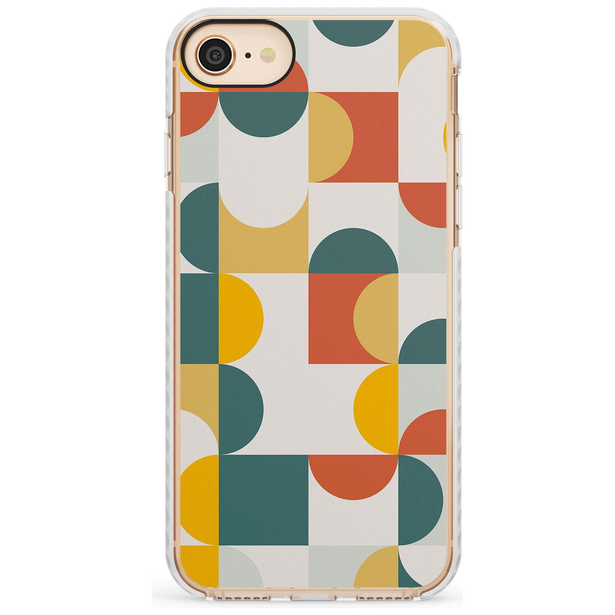 Abstract Retro Shapes: Muted Colour Mix Slim TPU Phone Case for iPhone SE 8 7 Plus