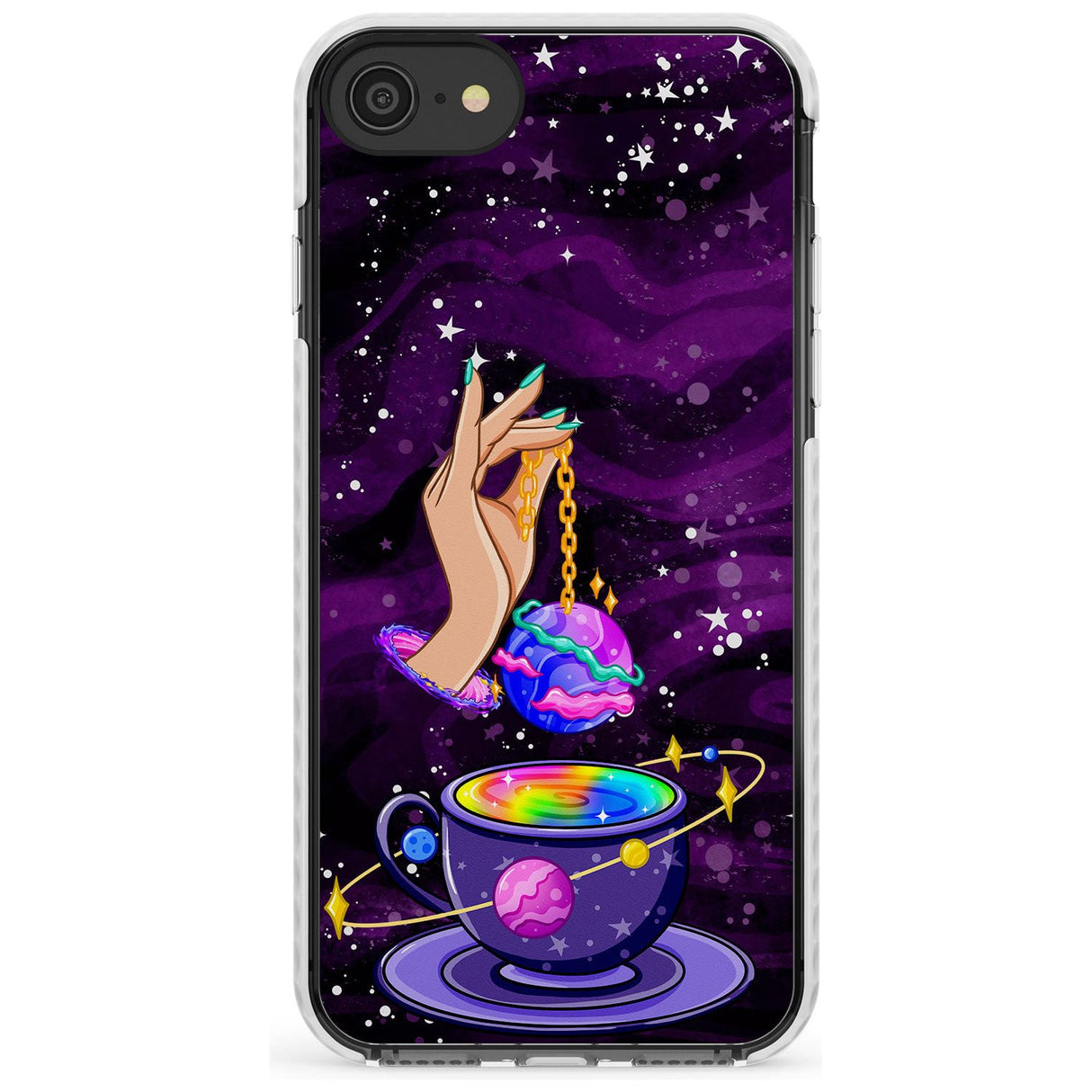 Space Tea Impact Phone Case for iPhone SE 8 7 Plus