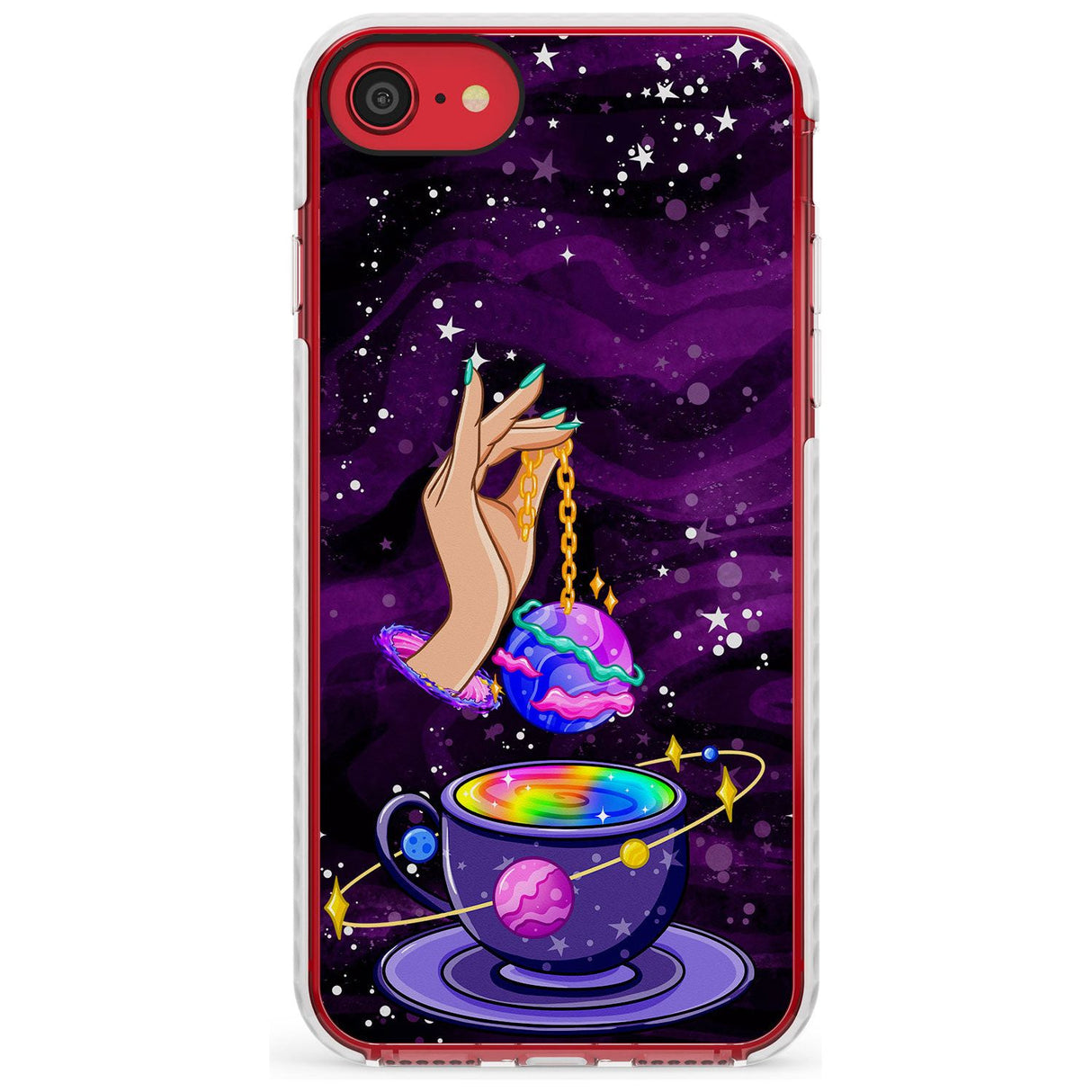 Space Tea Impact Phone Case for iPhone SE 8 7 Plus