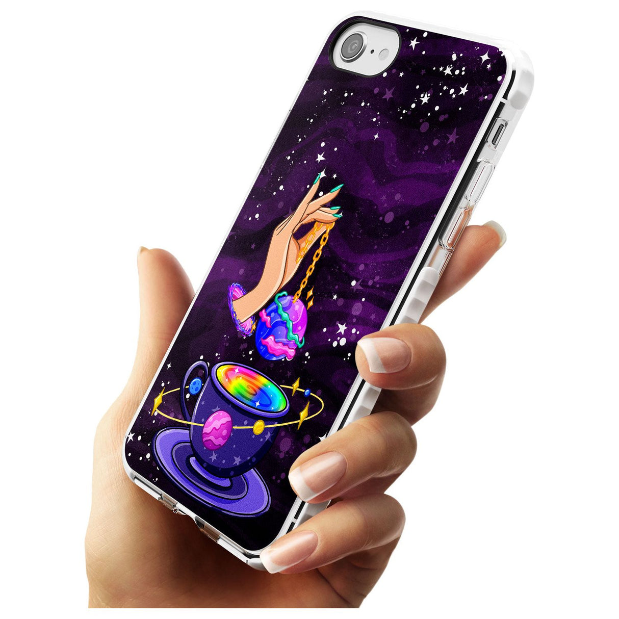 Space Tea Impact Phone Case for iPhone SE 8 7 Plus