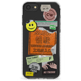 Kanji Signs Sticker Mix Slim TPU Phone Case for iPhone SE 8 7 Plus