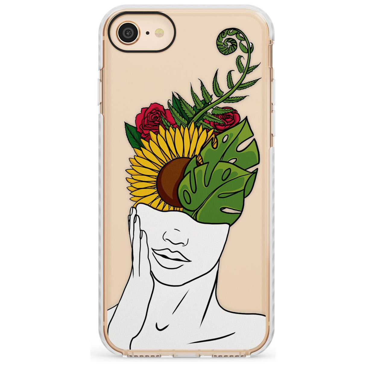 LET THE MIND FLOURISH Slim TPU Phone Case for iPhone SE 8 7 Plus