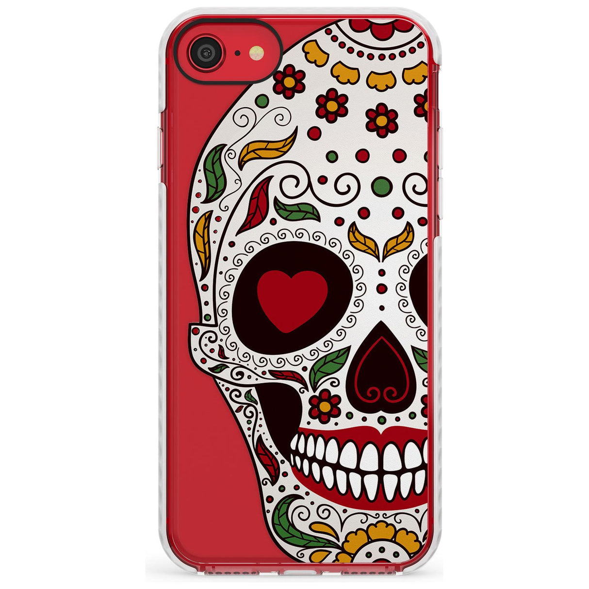 Autumn Sugar Skull Impact Phone Case for iPhone SE 8 7 Plus