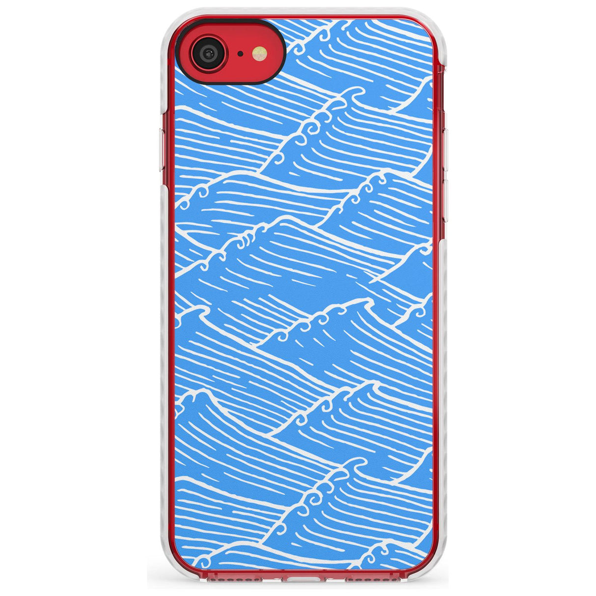 Waves Pattern Impact Phone Case for iPhone SE 8 7 Plus