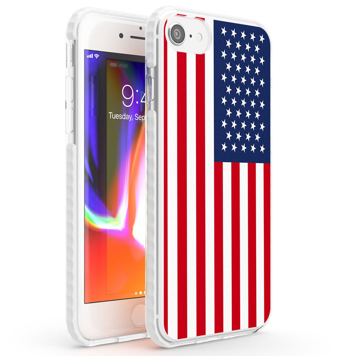 American Flag Phone Case iPhone 7/8 / Impact Case,iPhone SE / Impact Case Blanc Space