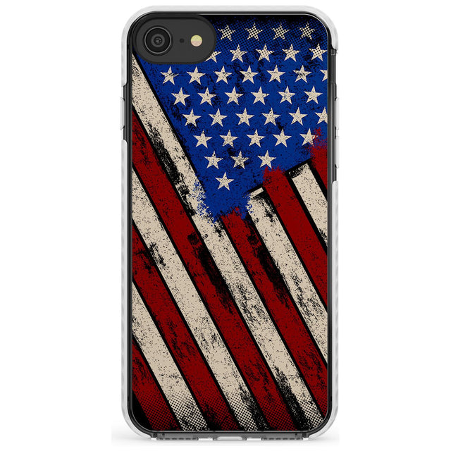 Distressed US Flag Impact Phone Case for iPhone SE 8 7 Plus