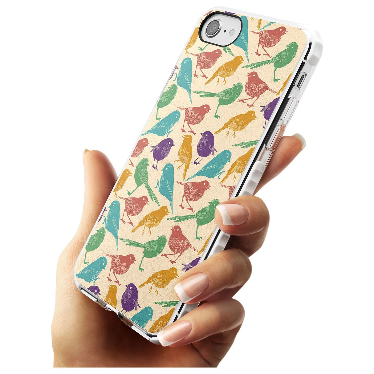 Colourful Feathered Friends Bird Impact Phone Case for iPhone SE 8 7 Plus