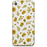 Sweet as Honey Patterns: Sunflowers (Clear) Slim TPU Phone Case for iPhone SE 8 7 Plus