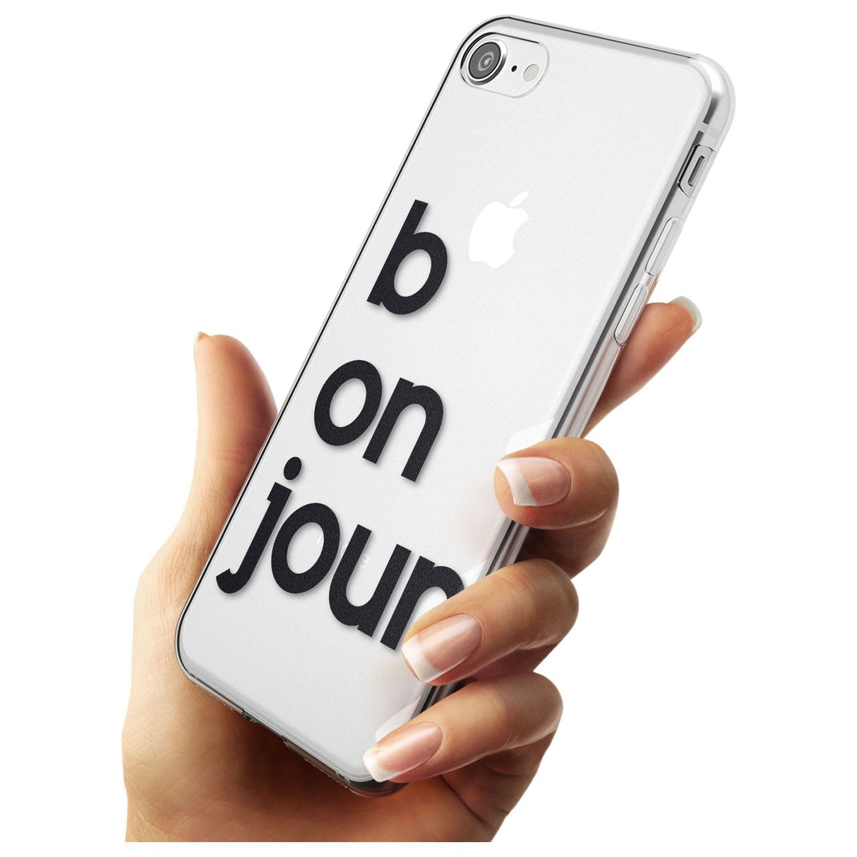 Bonjour Black Impact Phone Case for iPhone SE 8 7 Plus