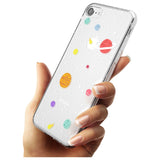 Cute Cartoon Planets (Clear) Slim TPU Phone Case for iPhone SE 8 7 Plus